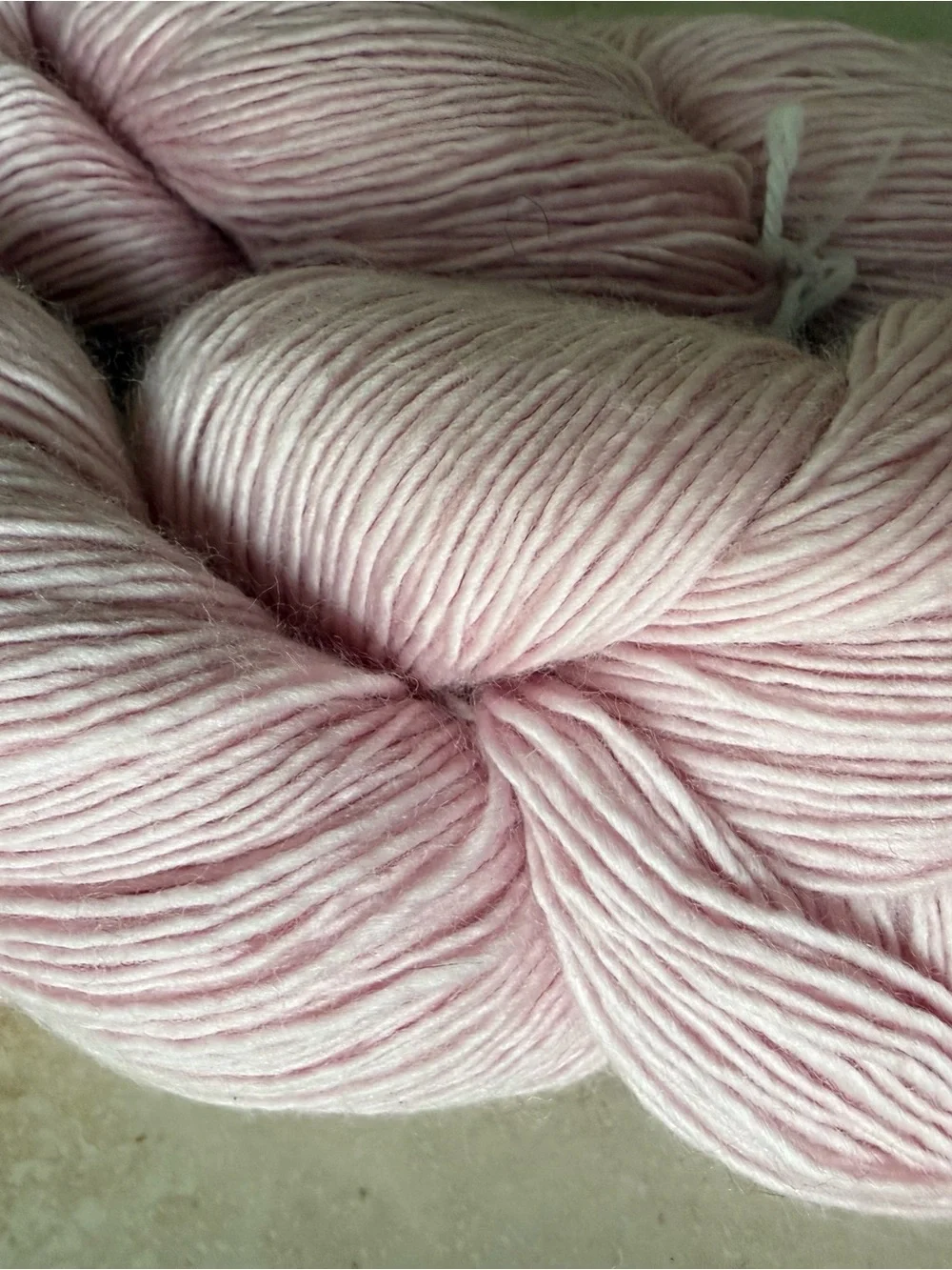 Superwash Merino Fingering Scarf Yarn - Petal Pink